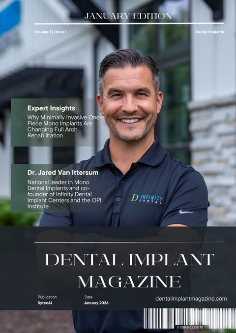 Dental Implant Magazine cover, January 2026: Dr. Jared Van Ittersum